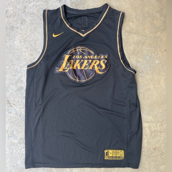 Los Angeles Lakers 24 Kobe Bryant Golden Edition Size 54 Swingman - Picture 1 of 5